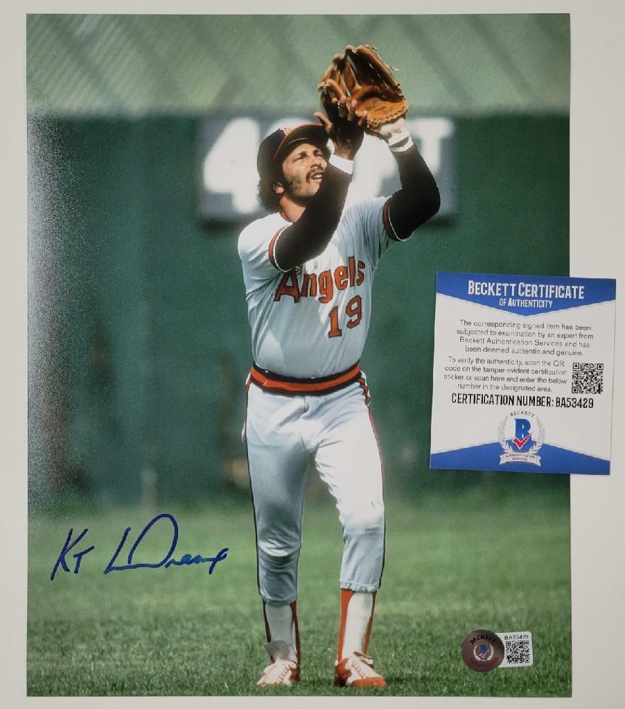 Kenny Landreaux signed California Angels 8x10 Photo Poster painting Auto (B) ~ Beckett BAS COA