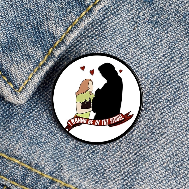 Cartoon Style Pin Cartoon Character Heart Shape Alloy Mixed Materials Unisex Brooches