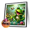 (40*40cm)Frog Sparrow - Full Round Drill Diamond Painting