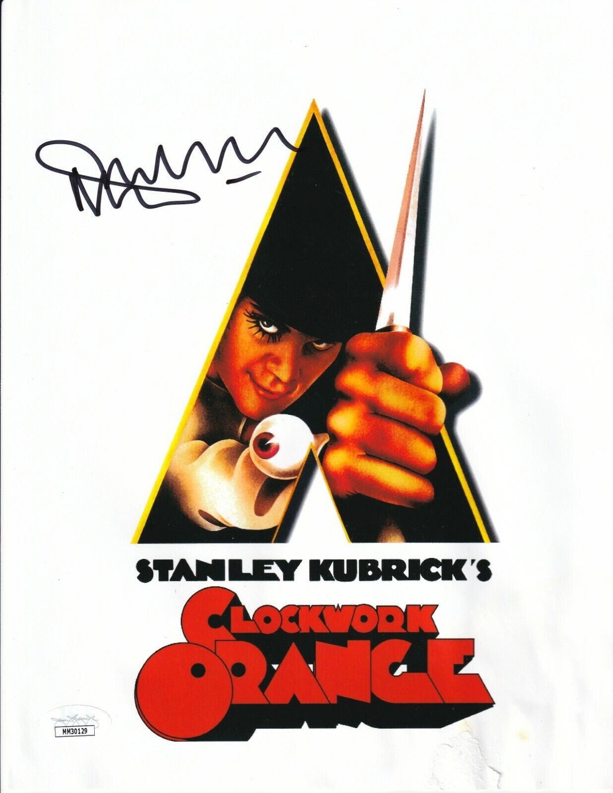 Malcolm McDowell REAL hand SIGNED Clockwork Orange Photo Poster painting #1 JSA COA Autographed