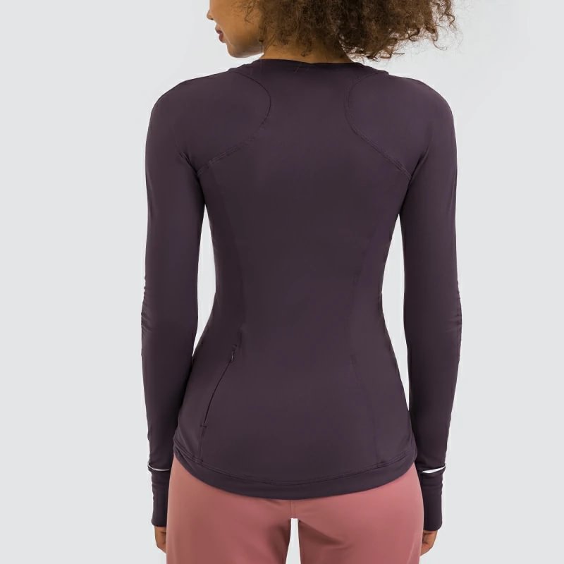 Women's gym tops with thumb holes