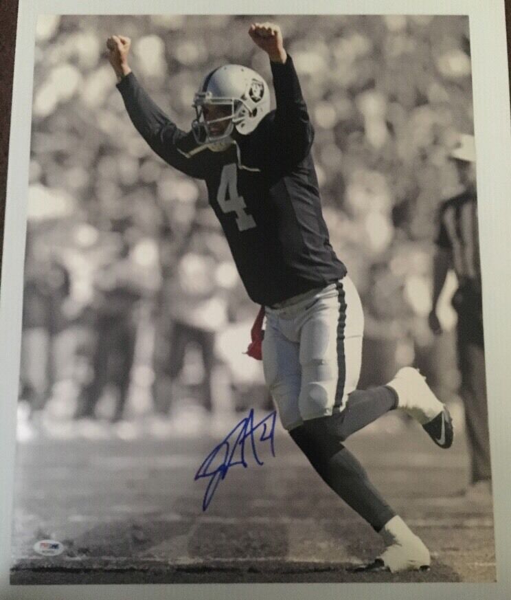 Derek Carr Signed Autographed 16x20 Photo Poster painting Oakland Raiders PSA/DNA COA 6