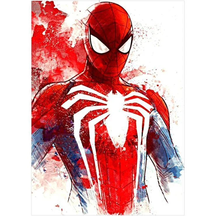 Full Round Diamond Painting Marvel Characters Spider Man (40*30cm)