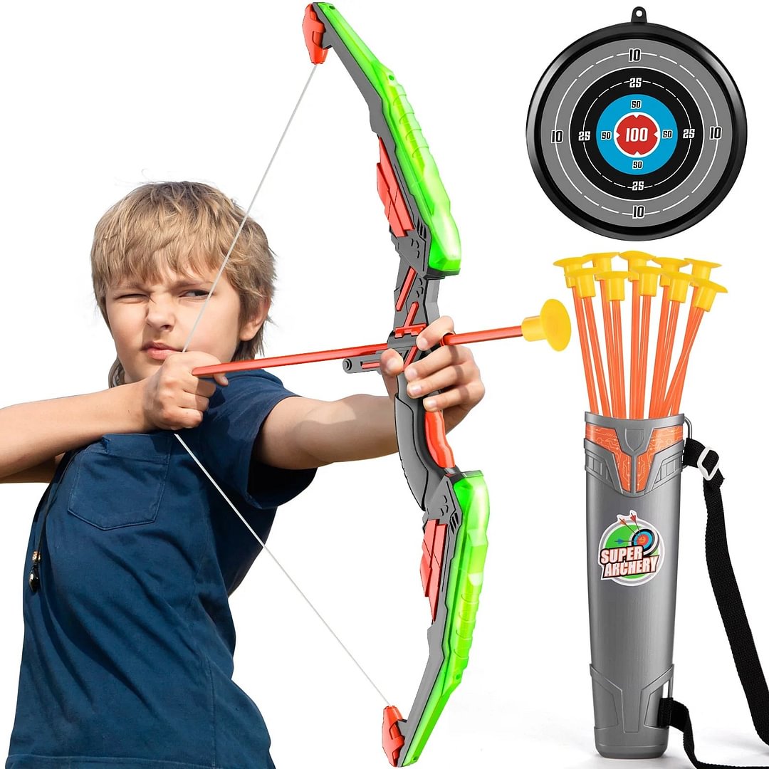 Outdoor Kids Shooting Bow Plastic Arrow Set - vzzhome
