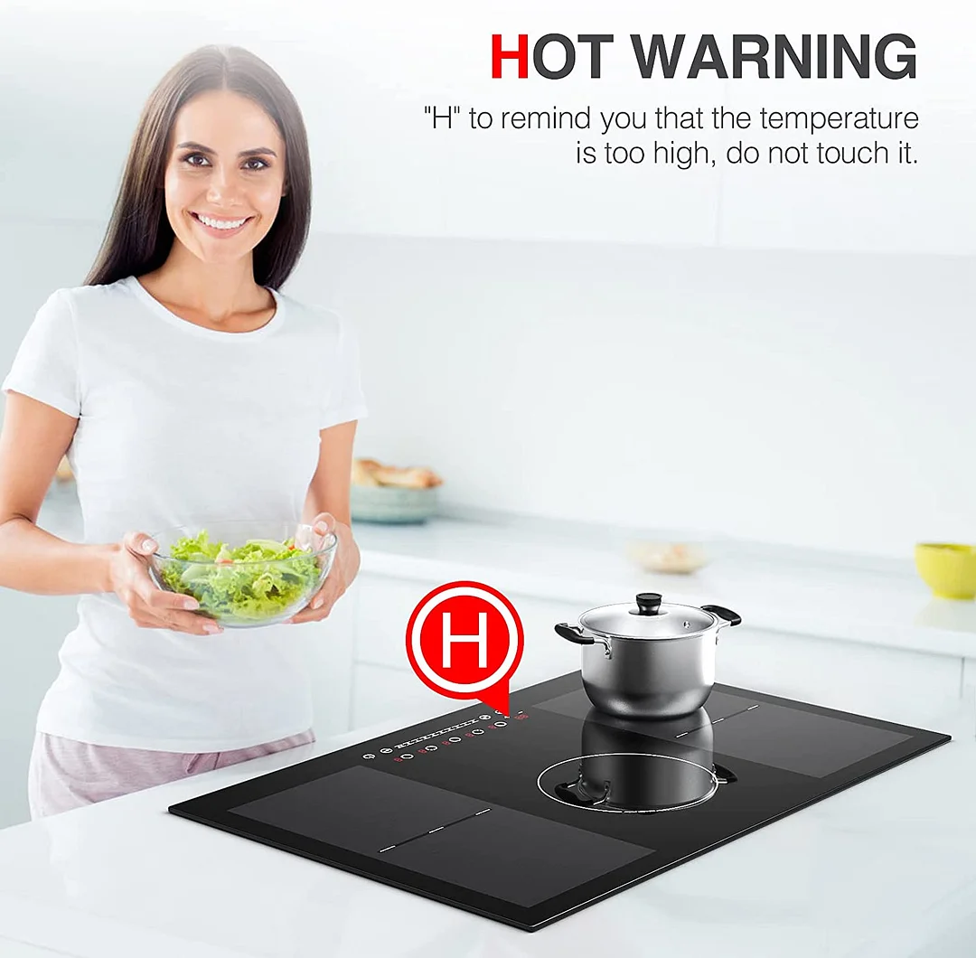 Induction Cooktop, 30 Inch Electric Stove with 5 Burners Including 2