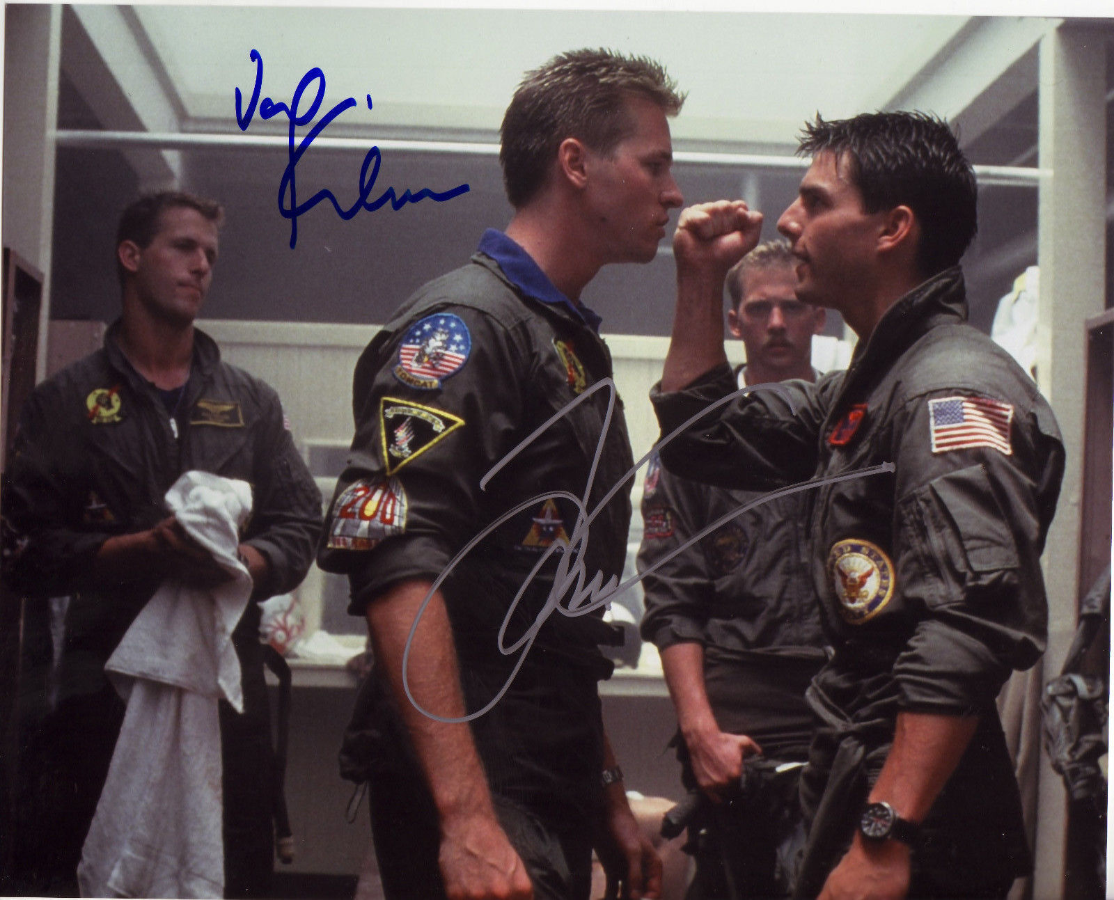 TOP GUN - TOM CRUISE & VAL KILMER AUTOGRAPH SIGNED PP Photo Poster painting POSTER