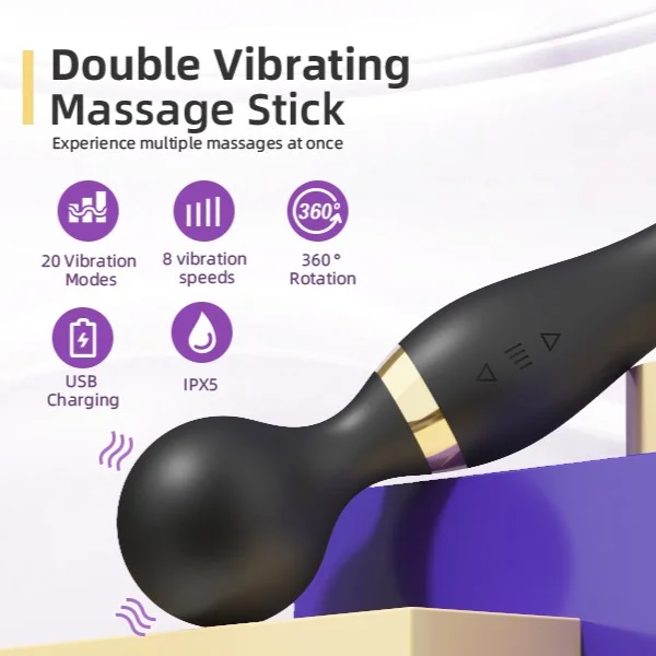 Duvera – Dual-ended Vibrator With Independent Head & Tail Vibration, For G-spot & Body Massage