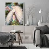 >SALE<5D Diamond Painting White Peacock Full Square Drill Wall Rhinestone DIY Art