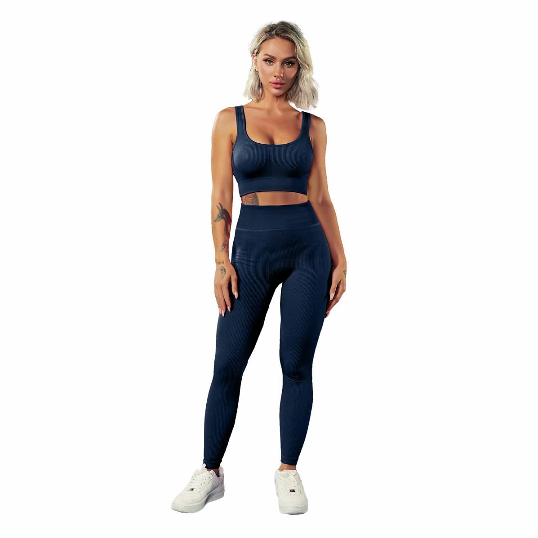 Hergymclothing women's sports bra and leggings set