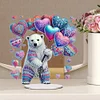 DIY Polar Bear Acrylic Special Shape Diamond Painting Tabletop Decor