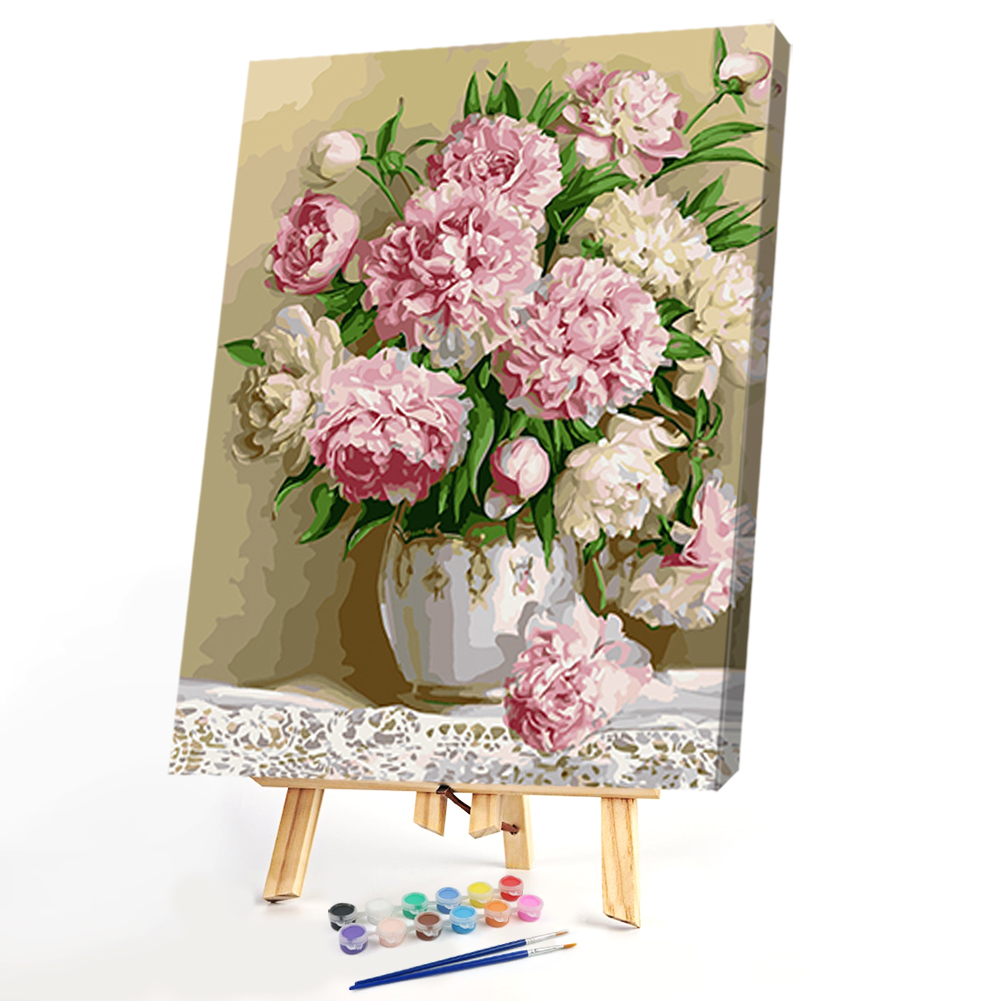 

30*40CM Paint By Numbers-Peony Flower, 501 Original