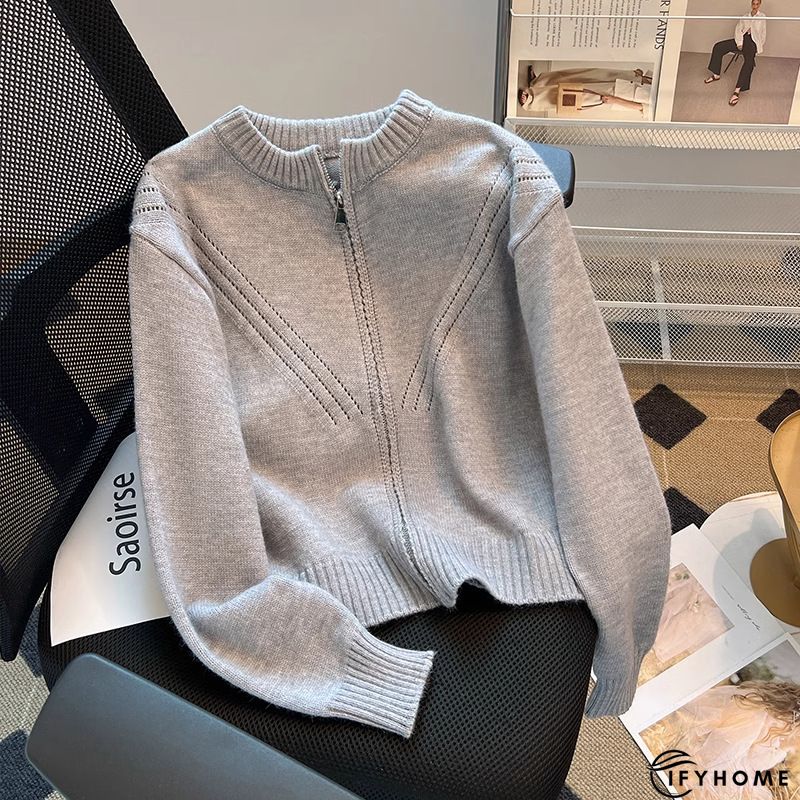 Knitted Plain Vintage Sweater | IFYHOME