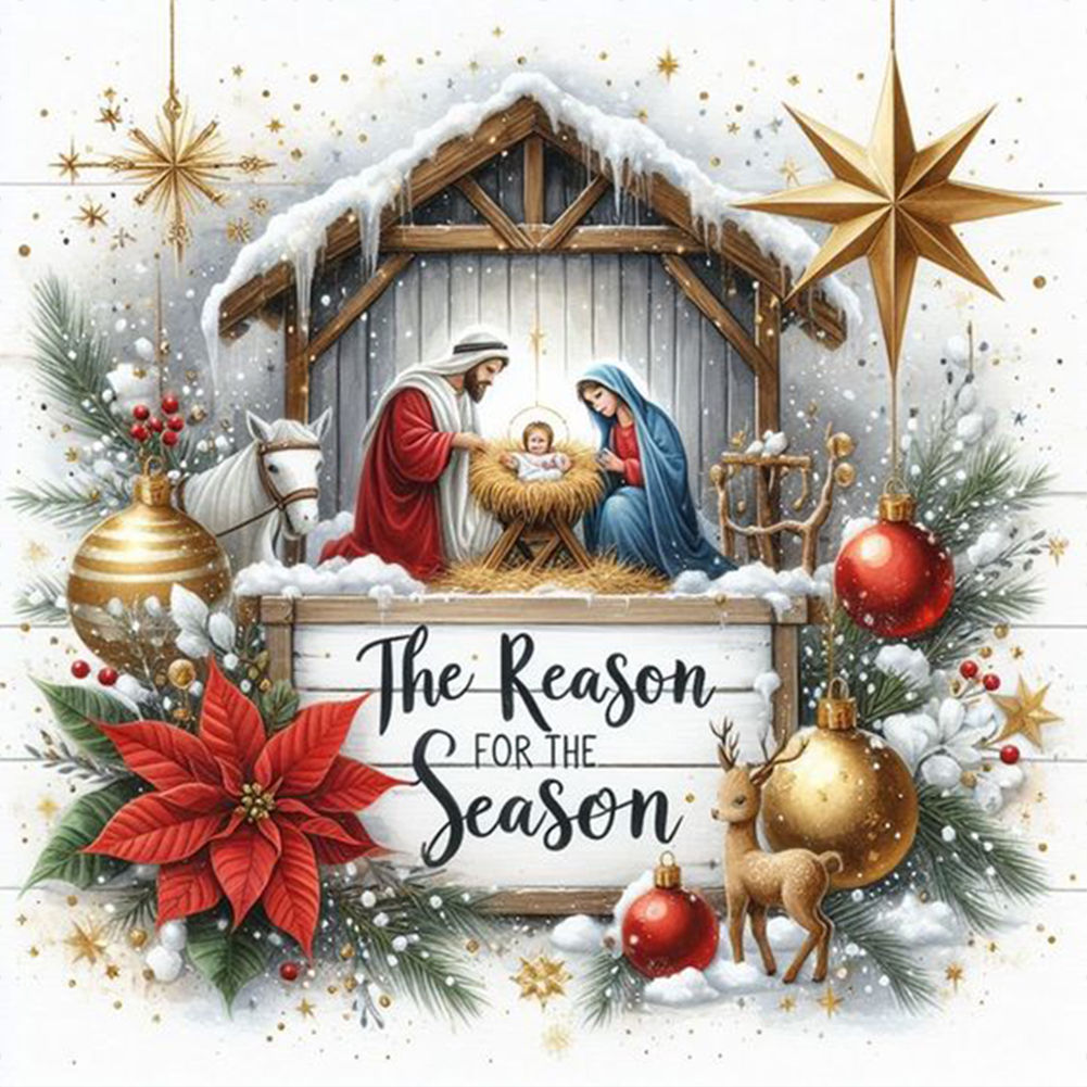 Nativity Full 18CT Counted Canvas(40*40cm) Cross Stitch