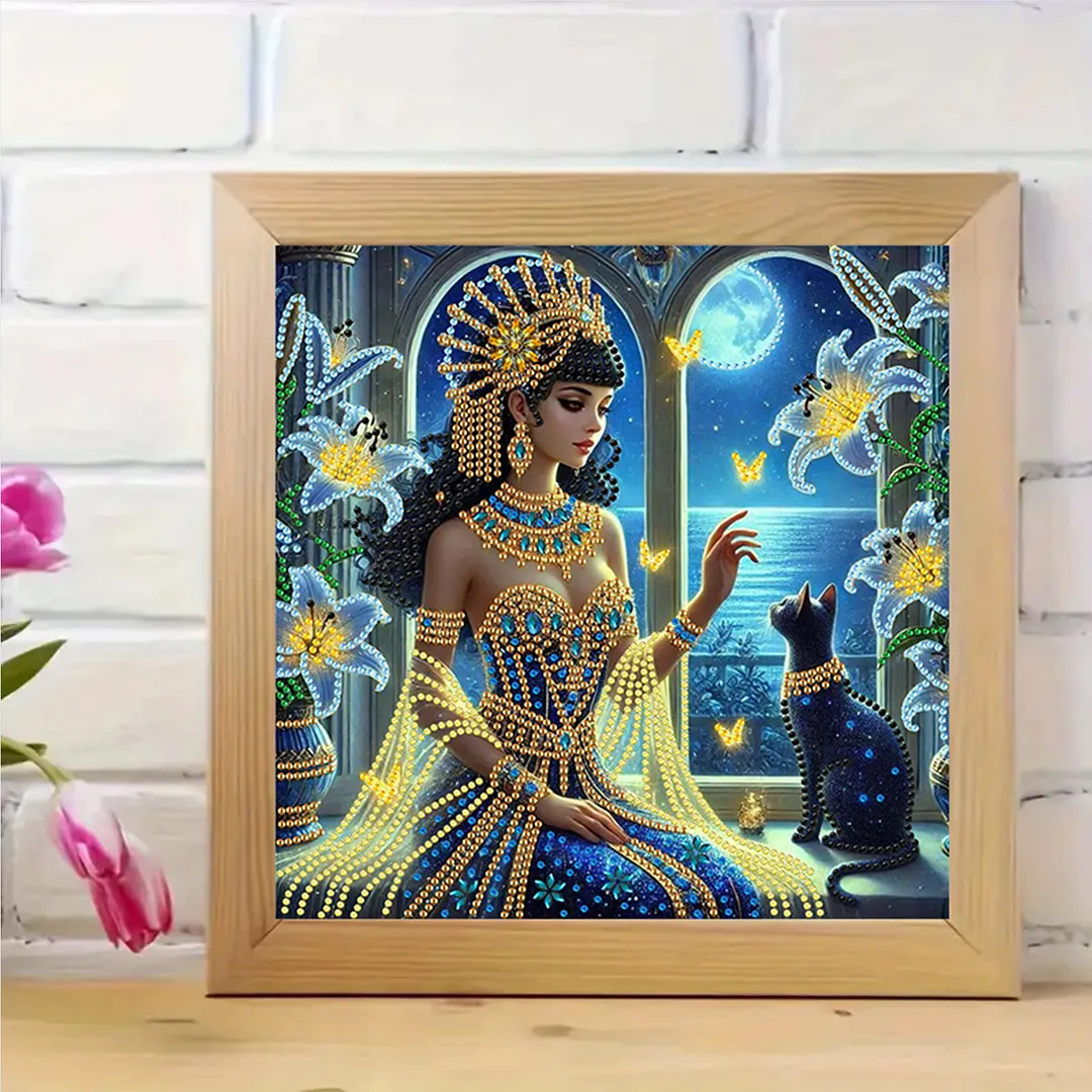 Egyptian Beauty - Diamond Painting - Partial Special Shaped Drill(Canvas|30*30cm)
