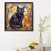 Diamond Painting-DIY Full Round Drill Stained Glass Cat