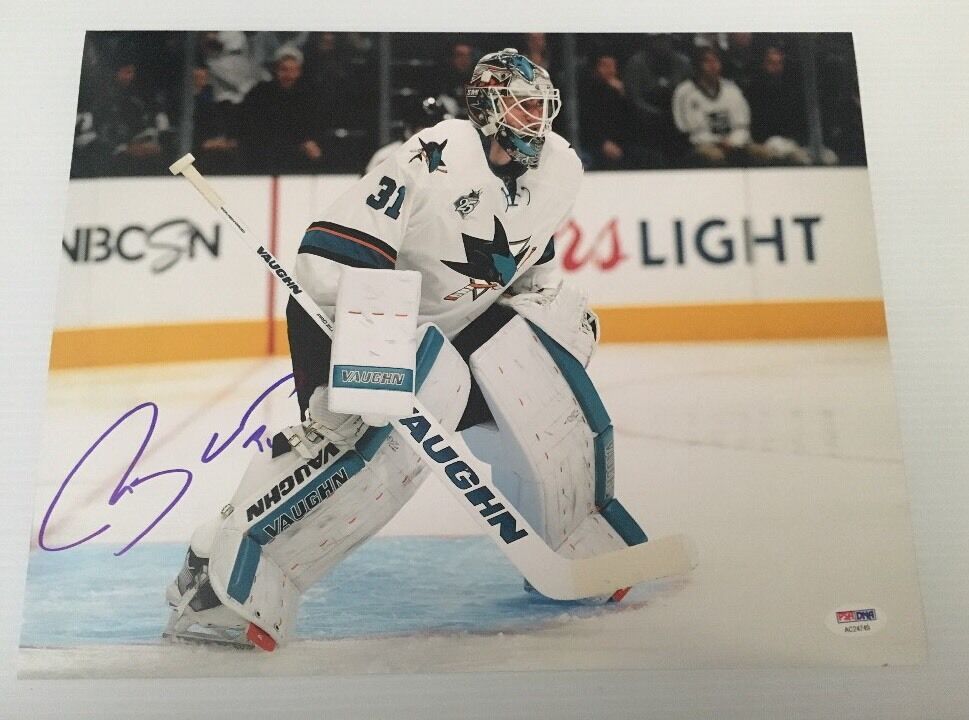 Martin Jones Signed Autographed 11x14 San Jose Sharks Photo Poster painting PSA/DNA COA