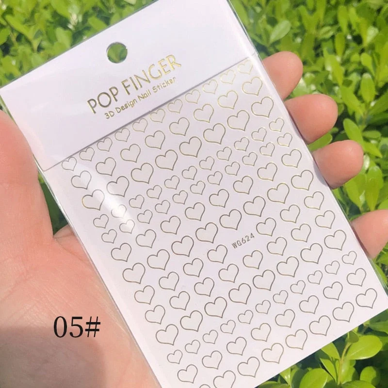 3D Stickers Bendable Gold Silver Lines Striping Tape Sticker Black White Lines Geometry Slider Decals For Manicures Decor