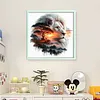 Silhouette Lion-11CT Stamped Cross Stitch 50*50cm/19.69*19.69in
