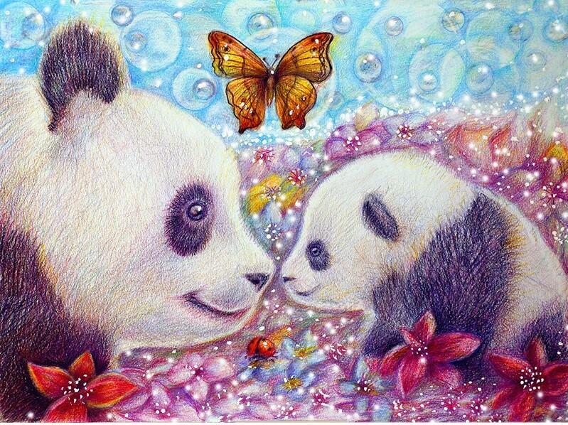 

Panda and Butterfly – Paint By Numbers - 40*50CM, 501 Original