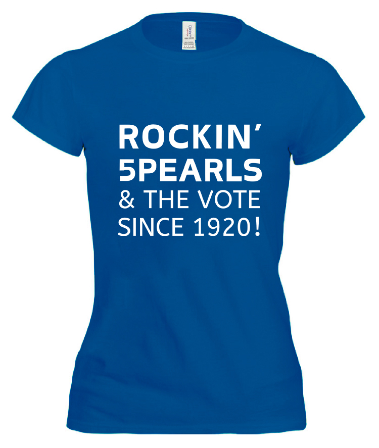Rockin’ 5 Pearls & The Vote Since 1920 T-shirt