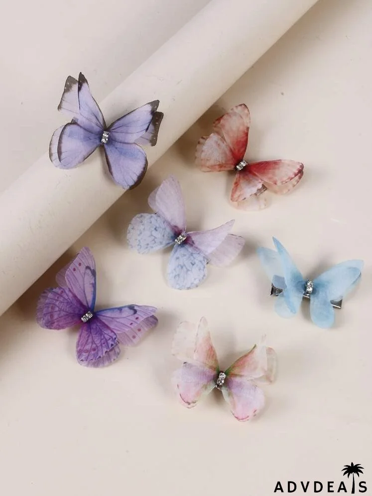 6pcs Butterfly Design Alligator Clip