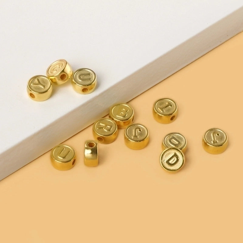 1 Set 9.6*0.5mm Hole Under 1mm Arylic Letter Beads