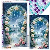 (40*70cm)Flower Castle - Full Round Drill Diamond Painting