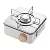 Camping Cassette Stove Outdoor Gas Burner Portable Cooking Gas Furnace (White)