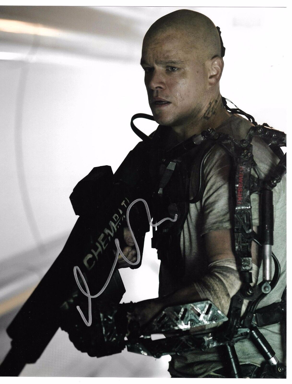 Matt Damon autographed 8x10 Photo Poster painting COA Elysium Autograph Blu-Ray bundle