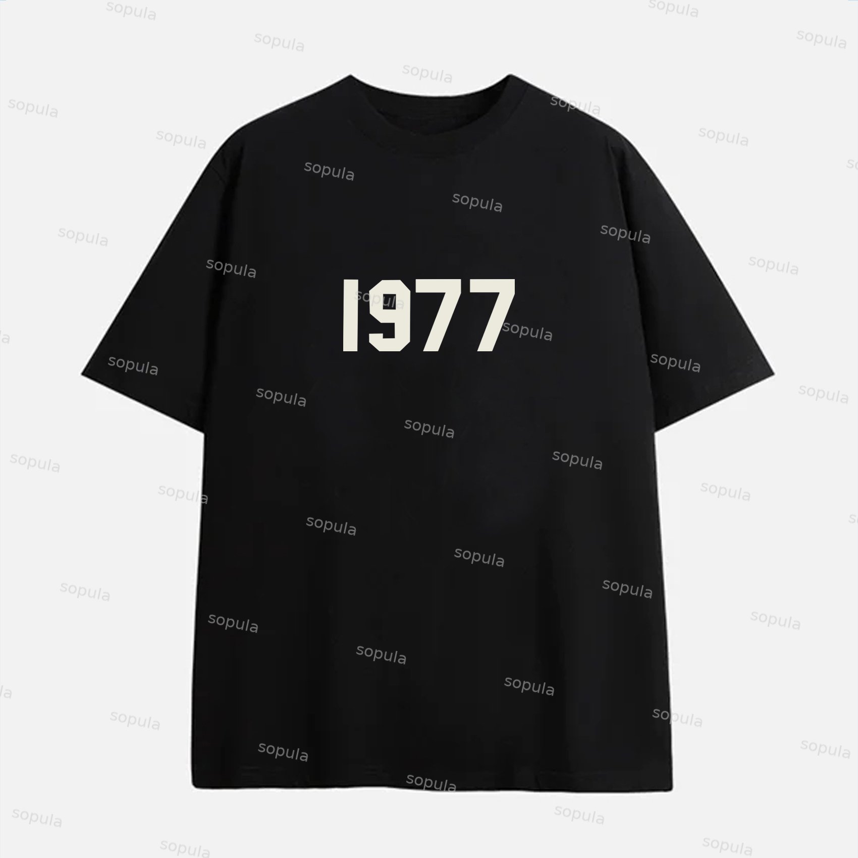 Sopula Men's Fear Of God Essentials Fog 1977 Iron Cotton T-Shirt - SOPULA