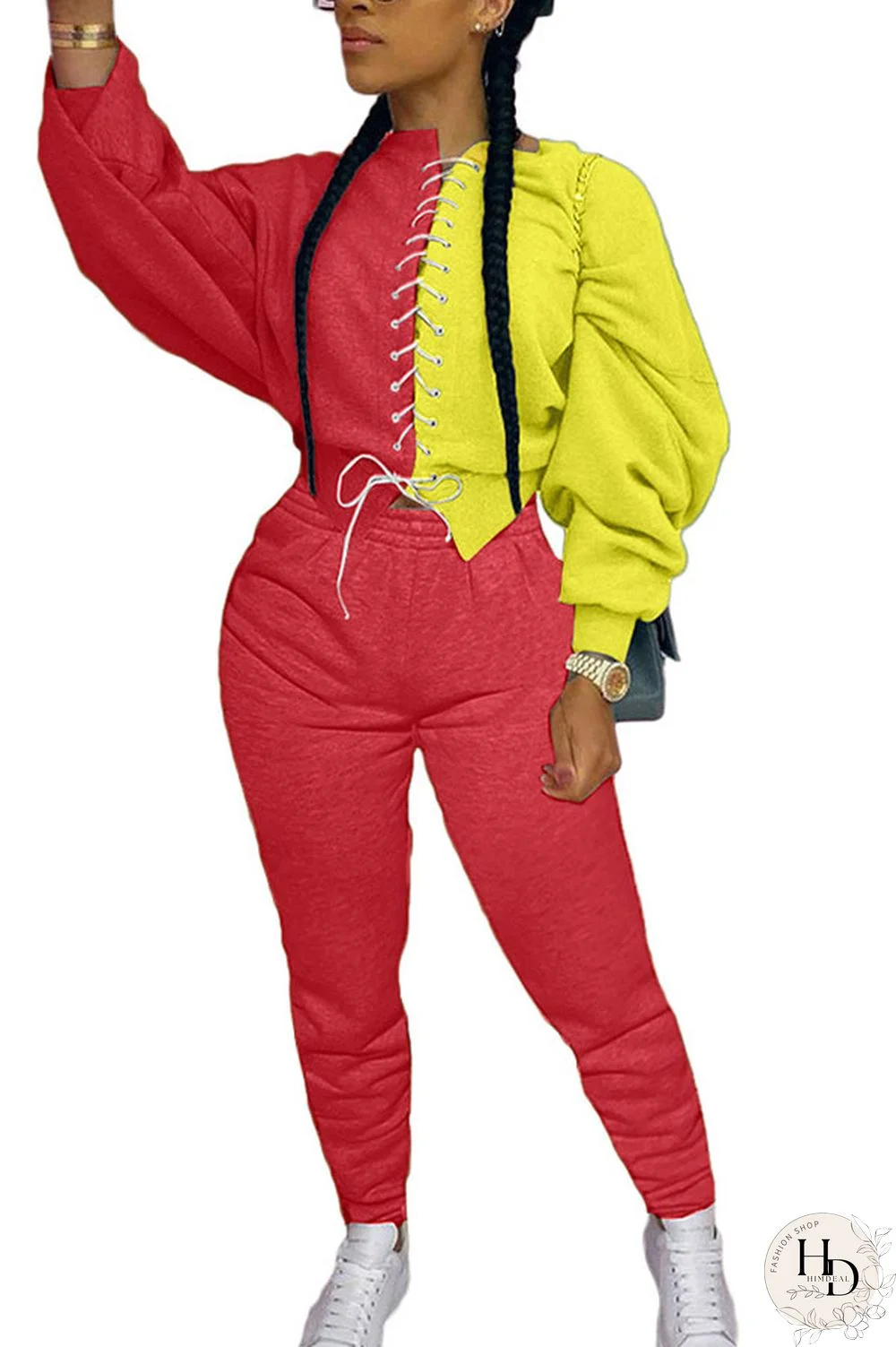 Grey Sexy Solid Patchwork O Neck Long Sleeve Short Two Pieces