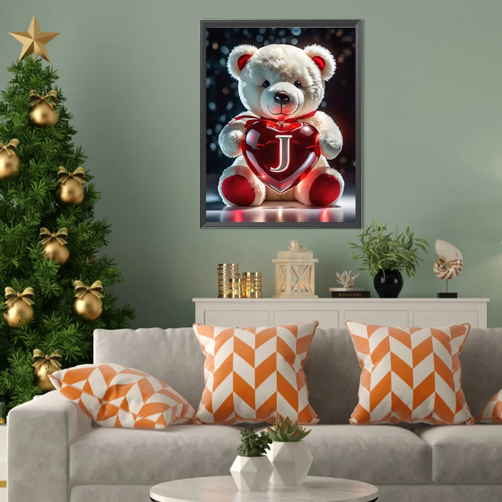 Diamond Painting - Full Square Drill - Bear Love J(Canvas|35*45cm)