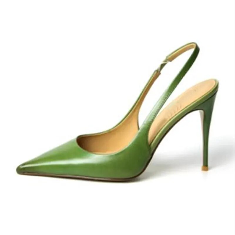 TAAFO Women's Shoes High Heels Show Banquet Shoes Open Heels Shoes Pointed Toe Pumps