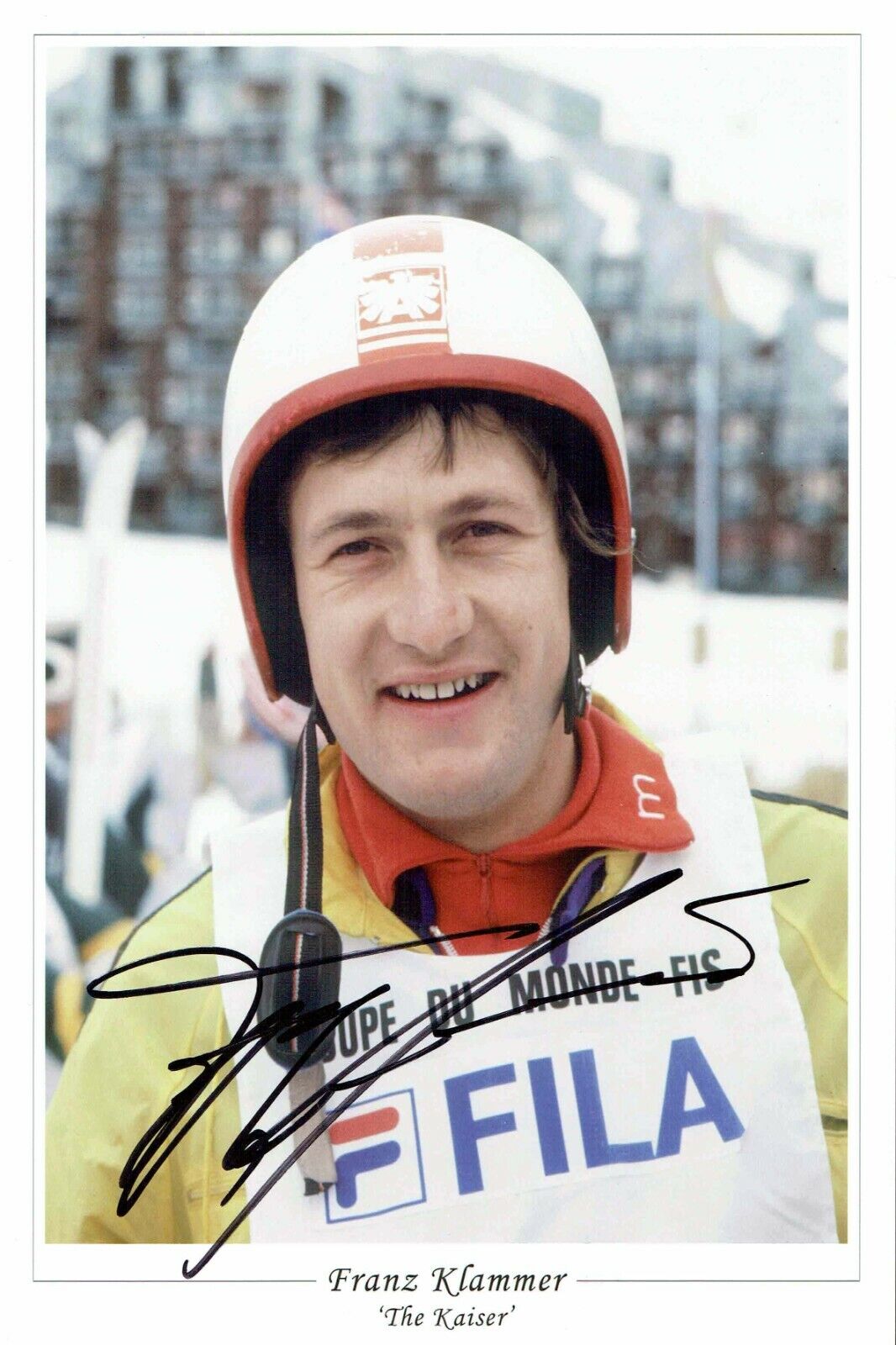 Franz KLAMMER Signed Autograph 12x8 Photo Poster painting B AFTAL RD COA Downhill Skier Olympics