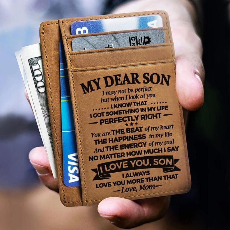Unique Gift Mom To Son - The Energy Of My Soul - Card Wallet