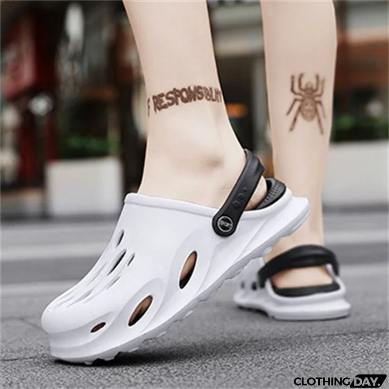 Male summer Outside Wear Non-slip Light Holes Sandals