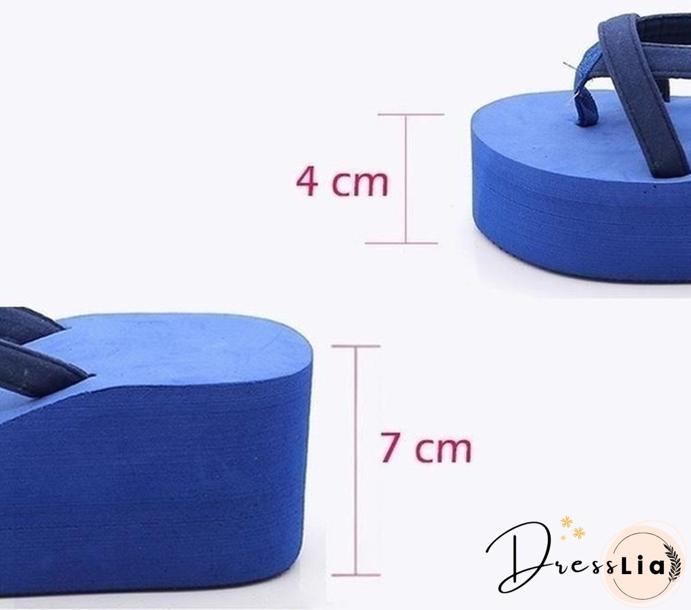 7 Colors Fashion Women Summer Casual Flip Flops Beach Slippers Sandals Summer Wedge Sandals Shoes