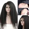 Kinky Straight Wig Lace Front Human Hair Wigs Brazilian 360 Lace Frontal Wig