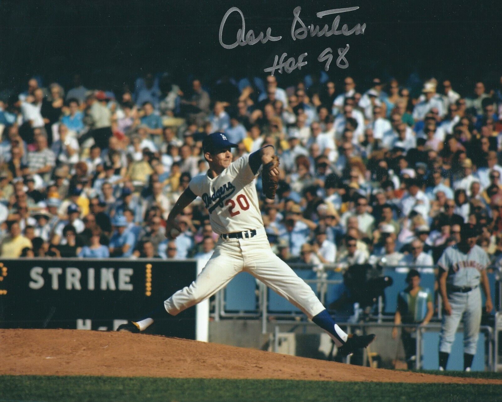 Autographed 8x10 DON SUTTON HOF 98