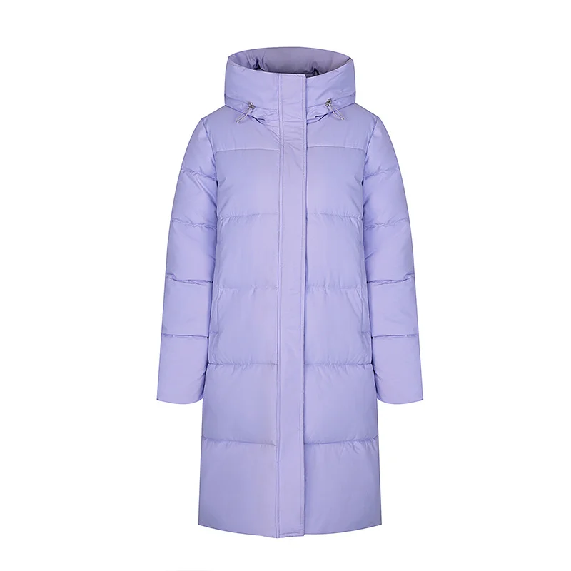 Woherb Down Cotton Clothes Winter Dress Female 2024 New Long Thick Cotton-Padded Jacket Advanced Sense Super Good-Looking Black Cotton-Padded Clothes-Outfit Ideas