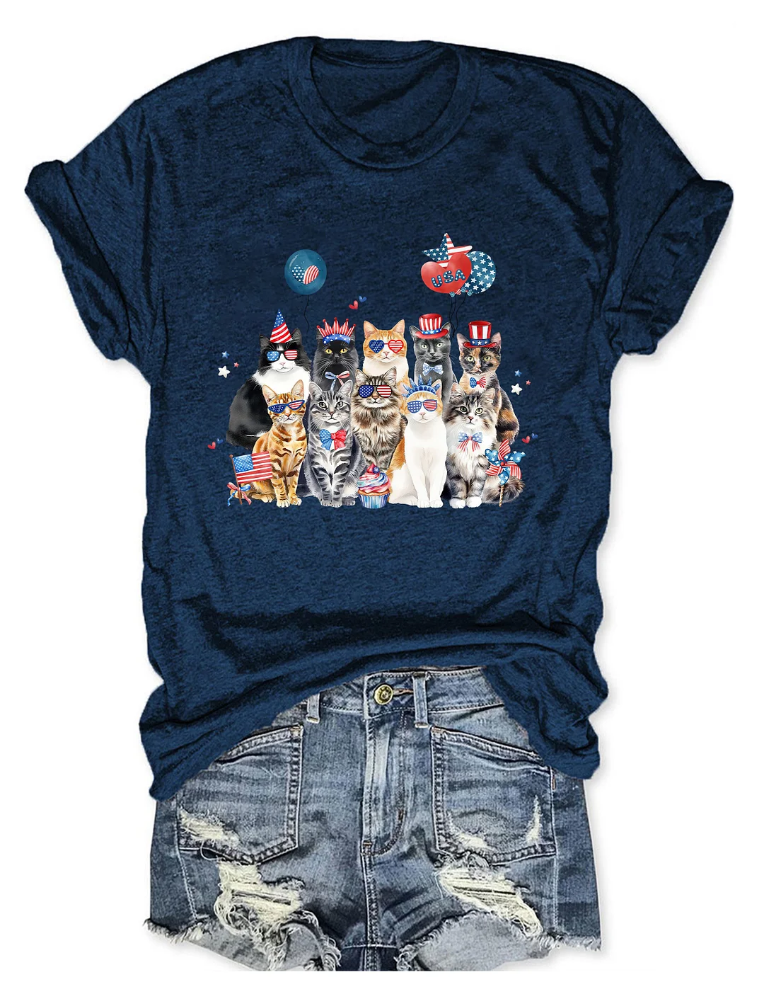 4th Of July Cat T-shirt