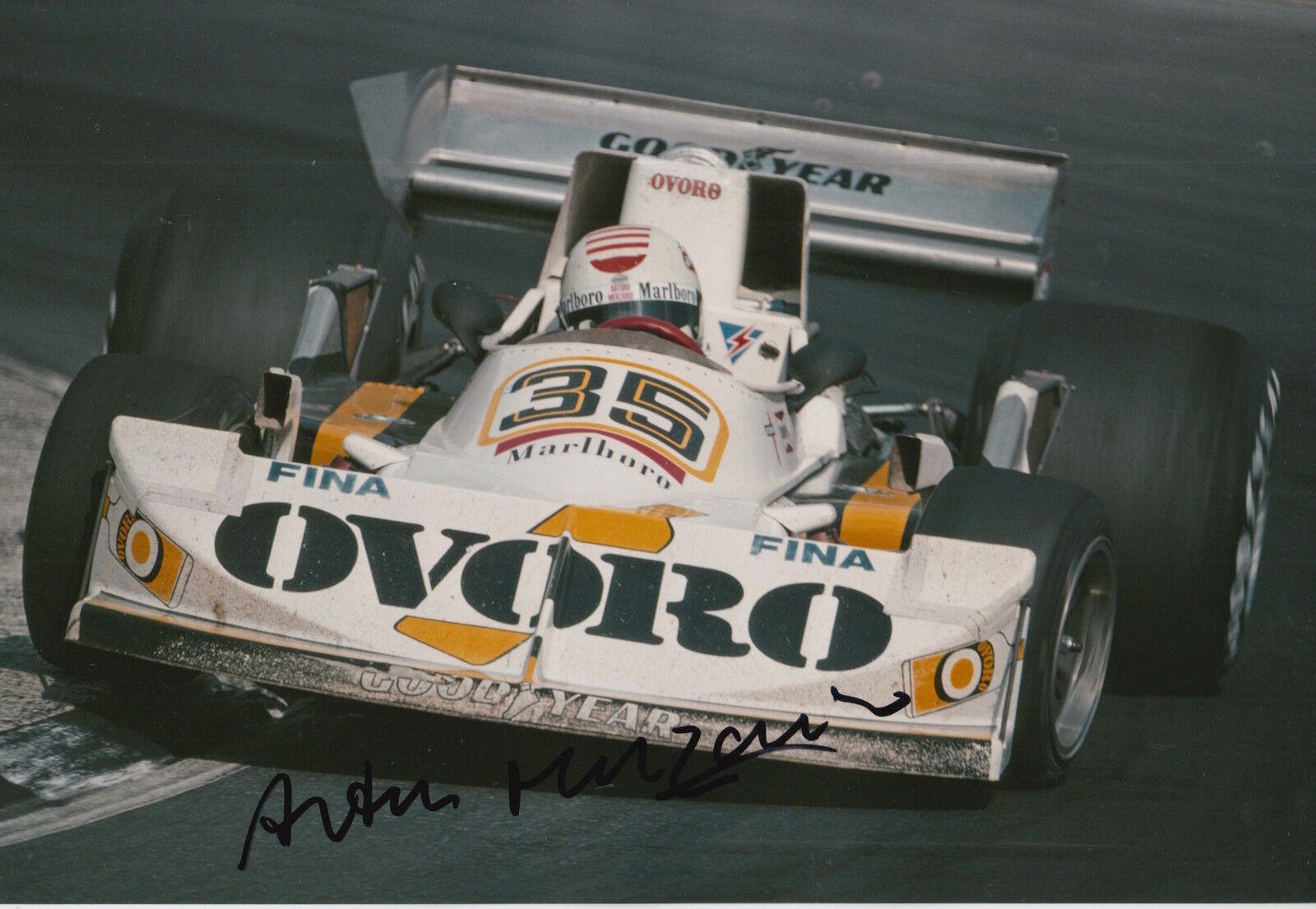 Arturo Merzario Hand Signed 12x8 Photo Poster painting Ovoro March F1.