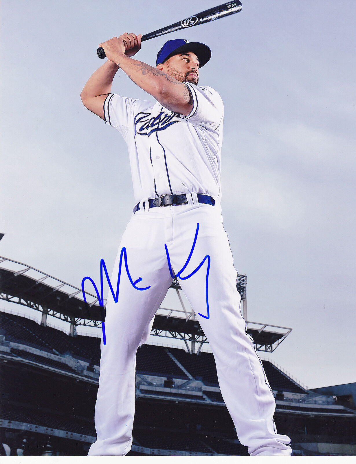 MATT KEMP SAN DIEGO PADRES ACTION SIGNED 8x10