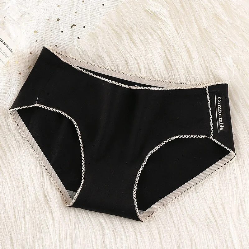 Billionm Cotton Women Panties Underwear 95% Cotton Breathable Solid Candy Color Women Girl Briefs Underpant Lingerie Panty