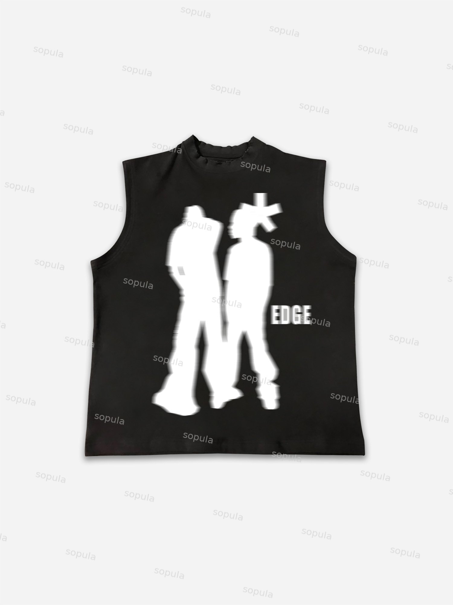 Street Portrait Edge Graphic Print Vests - Sopula｜Premium Graphic Tees & Graphic Clothing