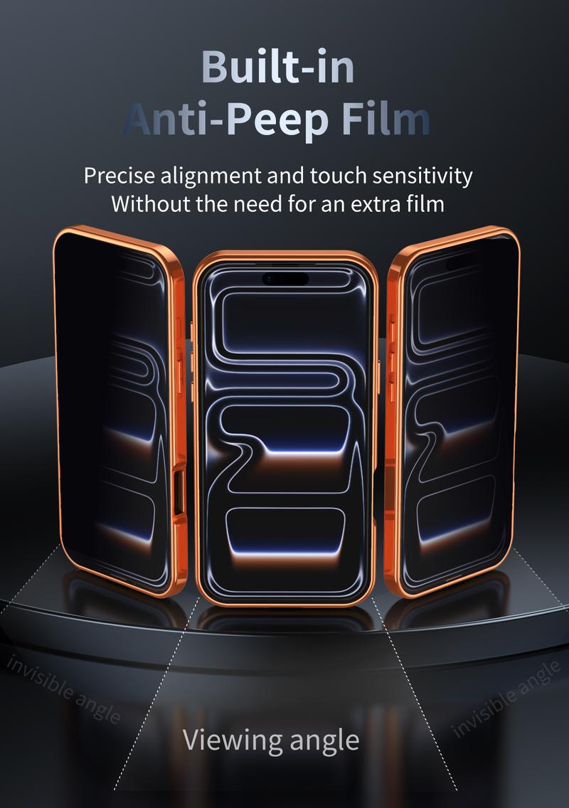 Metal Frame iP 17 Pro Max Case Purple Full Coverage Privacy Screen Lens Protection Magnetic TPU Back International Warranty Phone Cases phone case 17 pro max