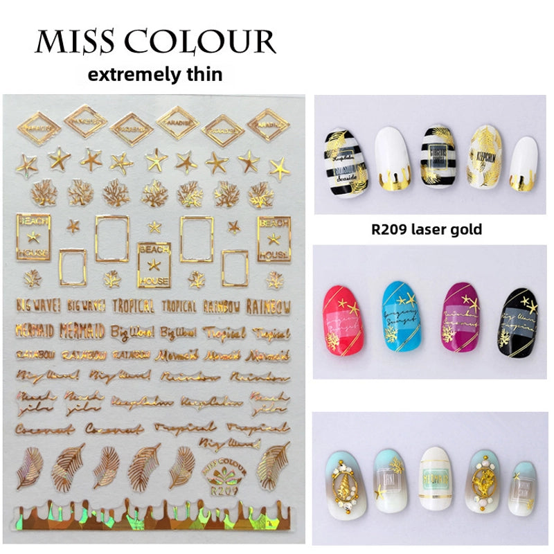 3D Star Moon Nail Stickers Phototherapy Nail Art Supplies Star Moon Nail Art Stickers R207 Nail Art Constellation Metal Jewelry