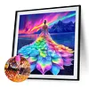 Diamond Painting -DIY Round Drill Colorful Girl Dress(40x40cm)