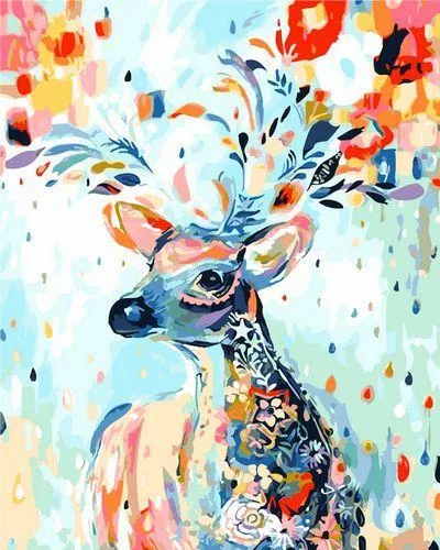 Animal Deer Paint By Numbers Kits UK For Adult GX968