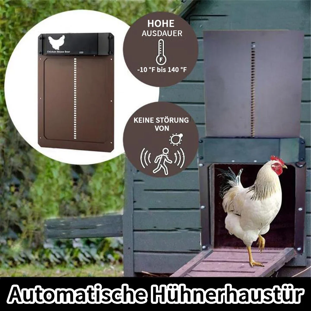 Meladen™ Automatische Hühnerstalltür Lichtempfindliche automatische Hühnerhaustierkäfigtür